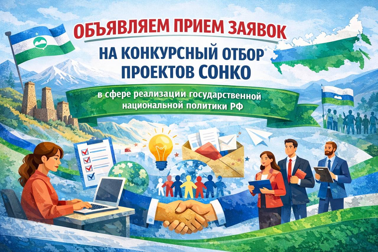 Объявление о конкурсе на предоставление субсидий из республиканского бюджета КБР на поддержку некоммерческих организаций, осуществляющих деятельность в сфере реализации государственной национальной политики